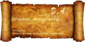 Drucker Antonietta névjegykártya