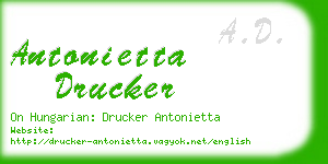 antonietta drucker business card